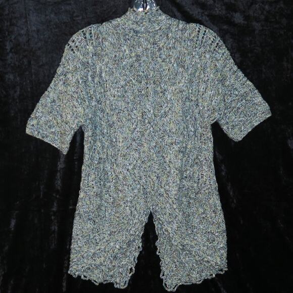 Anthropologie Moth Sweater Cardigan Knit Multicolor Green Yellow Whimsigoth Boho - Picture 8 of 13